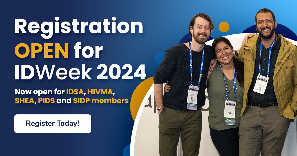 📣#IDWeek2024 registration is now OPEN for <a href="/IDSAInfo/">IDSA</a>, <a href="/HIVMA/">HIV Medicine Association</a>, <a href="/SIDPharm/">SIDP</a>, <a href="/SHEA_Epi/">SHEA</a> and <a href="/PIDSociety/">PIDS</a> members!

Join us Oct. 16-19, in our sunniest, most entertaining location yet: Los Angeles, California!☀️

Secure your hotel room before registration opens to the public on June 4: