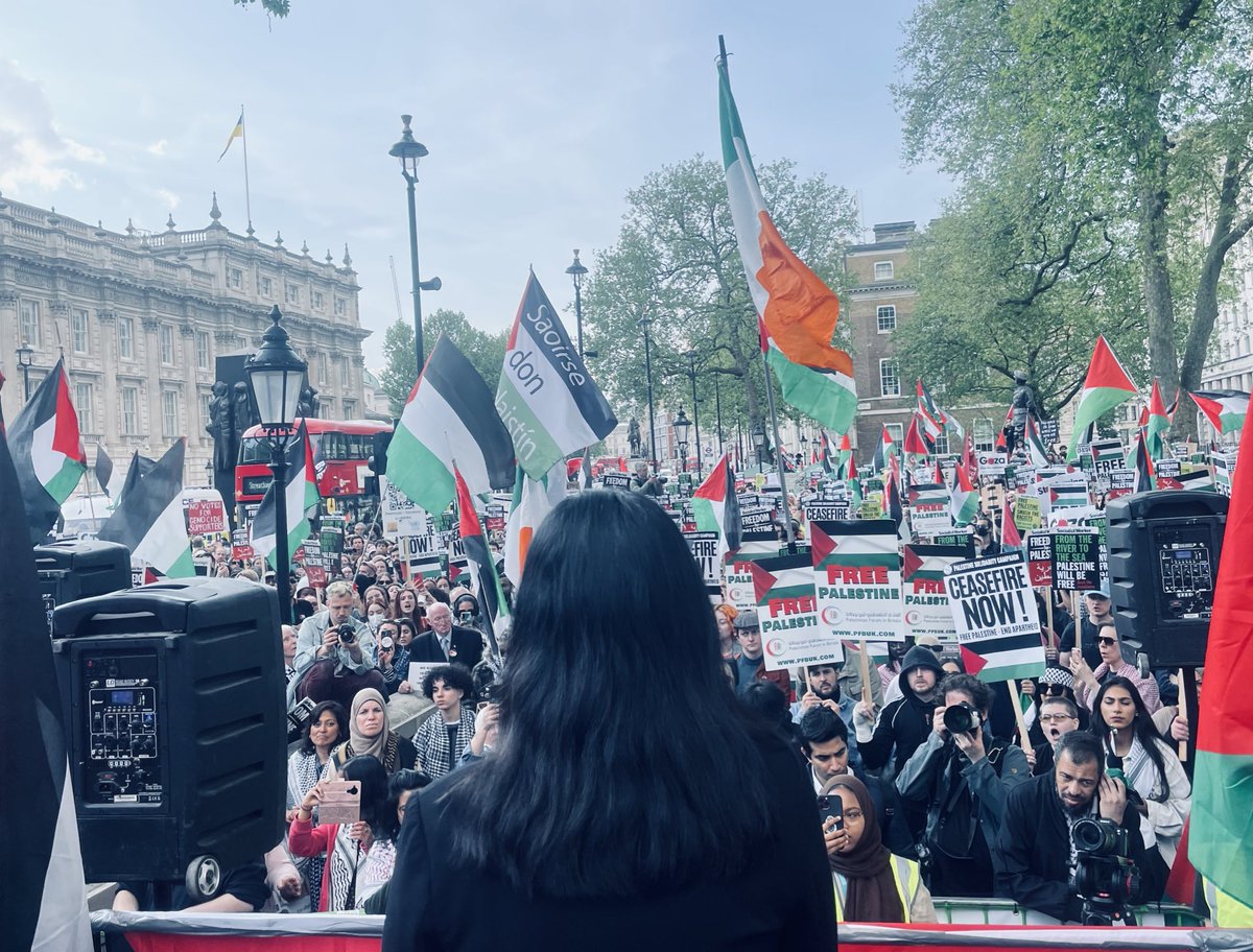 Rafah – where 1.5 million Palestinians are sheltering – is under attack. Today outside Downing Street I said there must be consequences for this atrocity: The UK government must ban arms sales to Israel – and the International Criminal Court must hold Netanyahu to account.