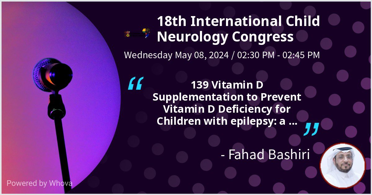 fbashiri's tweet photo. I am speaking at 18th International Child Neurology Congress. Please check out my talk if you're attending the event! #icnc2024 #icnapedia #childneurologycongress #neuroeducation #medicalcongress #theicna - via #Whova event app https://t.co/5vof1NbCdM
