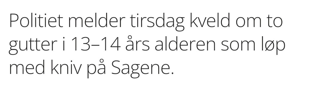 Alle vet at man ikke skal løpe med kniv. Det er barnelærdom