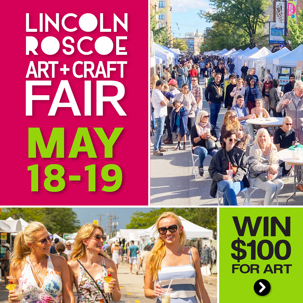 Returning to Chicago on May 18th & 19th, the Lincoln Roscoe Art and Craft Fair features art for the home, including fabulous paintings, sculptures, fiber pieces, décor, jewelry, and more, all handmade by artists and artisans. Enter to win a $100 gift card! t.dostuffmedia.com/t/c/s/139415