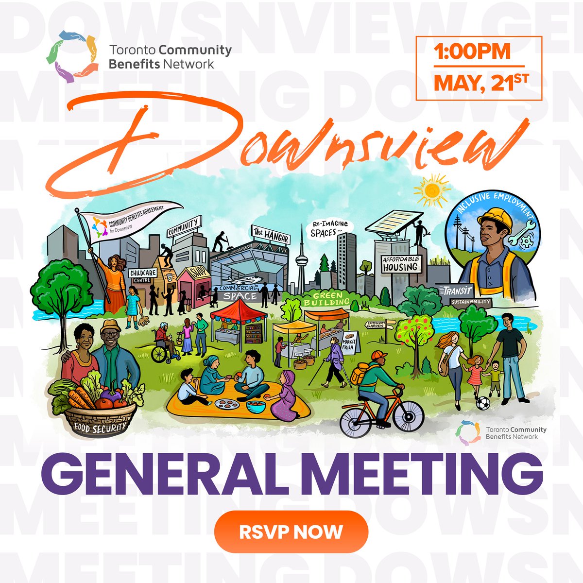 Join TCBN for our Downsview General Meeting and launch of our Community Benefits Vision Report

When: May 21, 1 PM
Where: Online and In-person. 2 Champagne Drive, Toronto

To learn more and RSVP, please visit communitybenefits.ca/tcbn_downsview…

#communitybenefits #downsview #cityoftoronto
