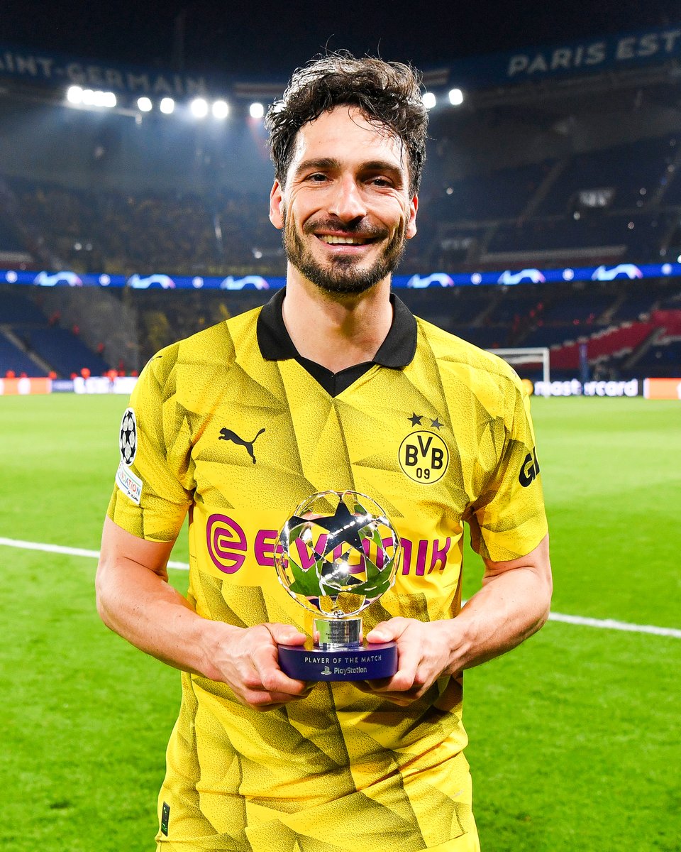 🏆 Man of the Match: Mats Hummels

▪️ 1 goal 
▪️ 14/19 passes (74%) 
▪️ 10 clearances 
▪️ 42 touches 
▪️ 3 interceptions 
▪️ 7/9 duels won 
▪️ 3 recoveries

#UCL