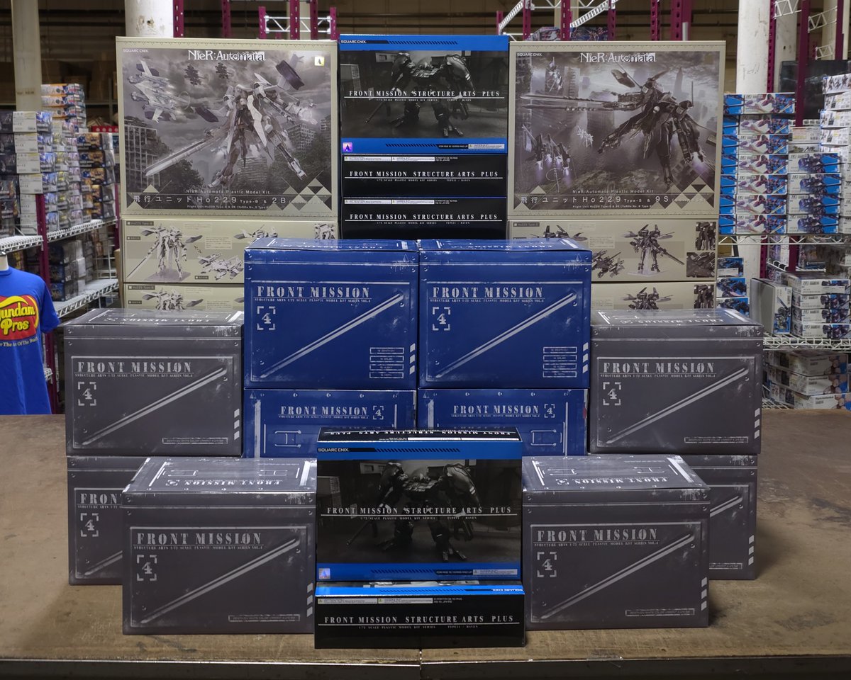 The 33rd Gunpla Shipment Tower is here! Features 5 Square Enix Model kits. Two from Nier: Automata Flight Units and 3 from Front Missions . Get them today!Structure Arts and Structure Arts Plus Raven 11#gundamshipmenttower #gunpla #gundam #gundambuilder #modelkits #gundampros