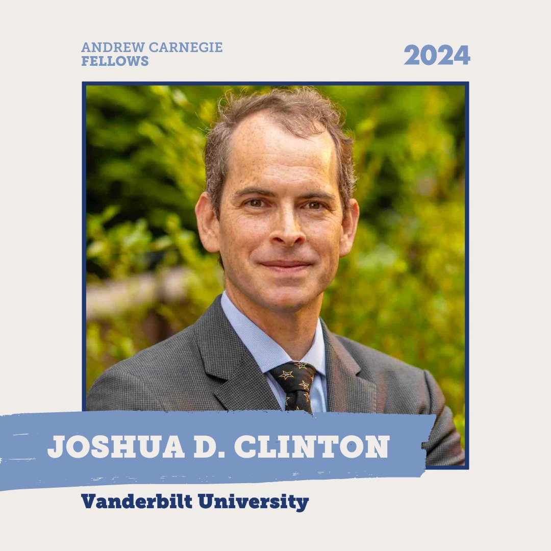 Although I am not very active on the socials, I am deeply honored and humbled to be included in such an amazing group of individuals and scholars.  I owe much to everyone who has helped me along the way.  Thank you! #CarnegieFellows carnegie.io/3JLtUV8