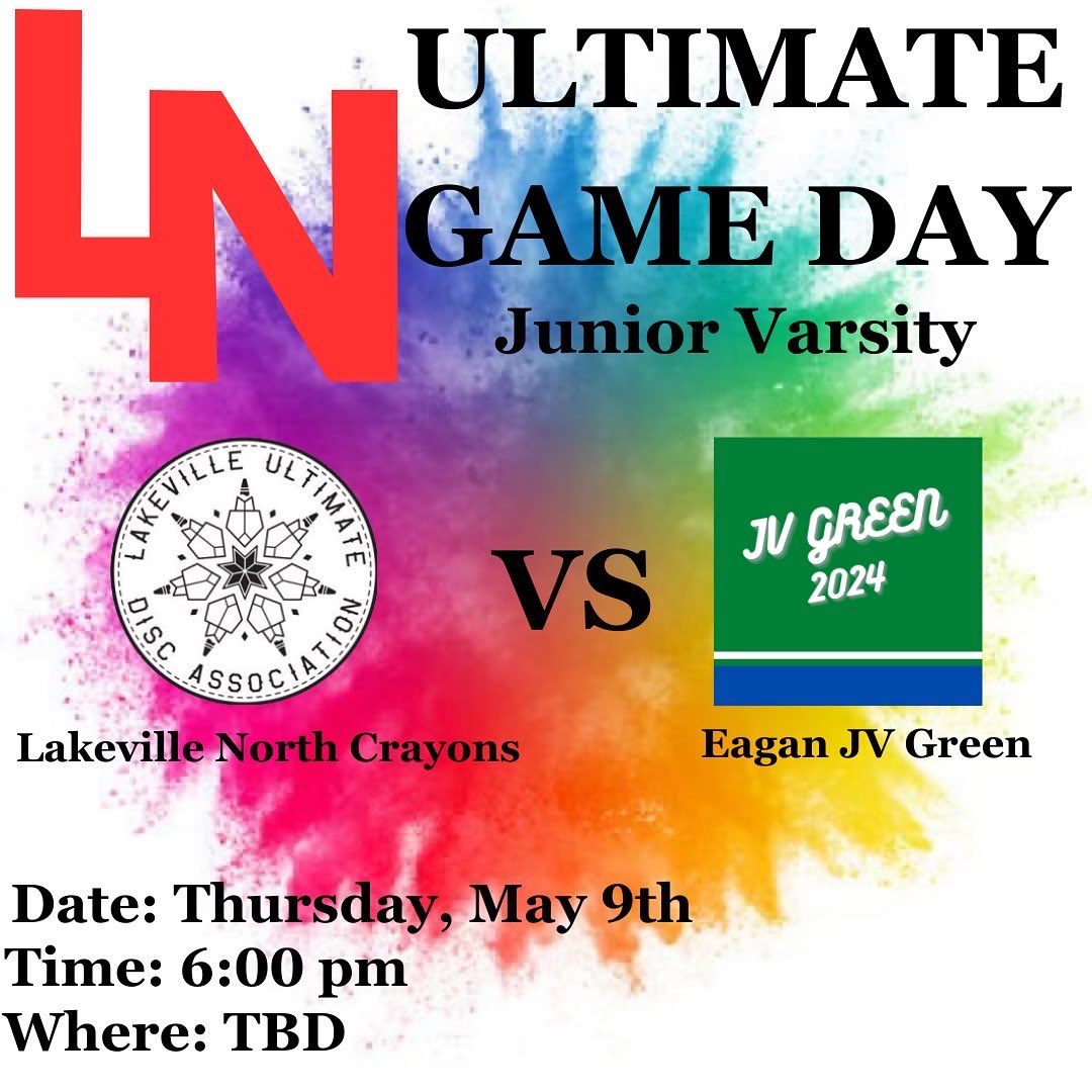 Our games this week are both away. Unfortunately we do not know where the JV game fields are at this point, stay tuned to get the address. But grab your crayon costumes and run to the fields for some ferocious frisbee.