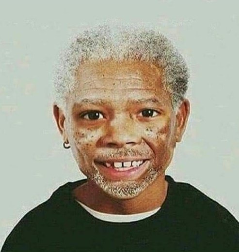Morgan Freeman con 8 años.