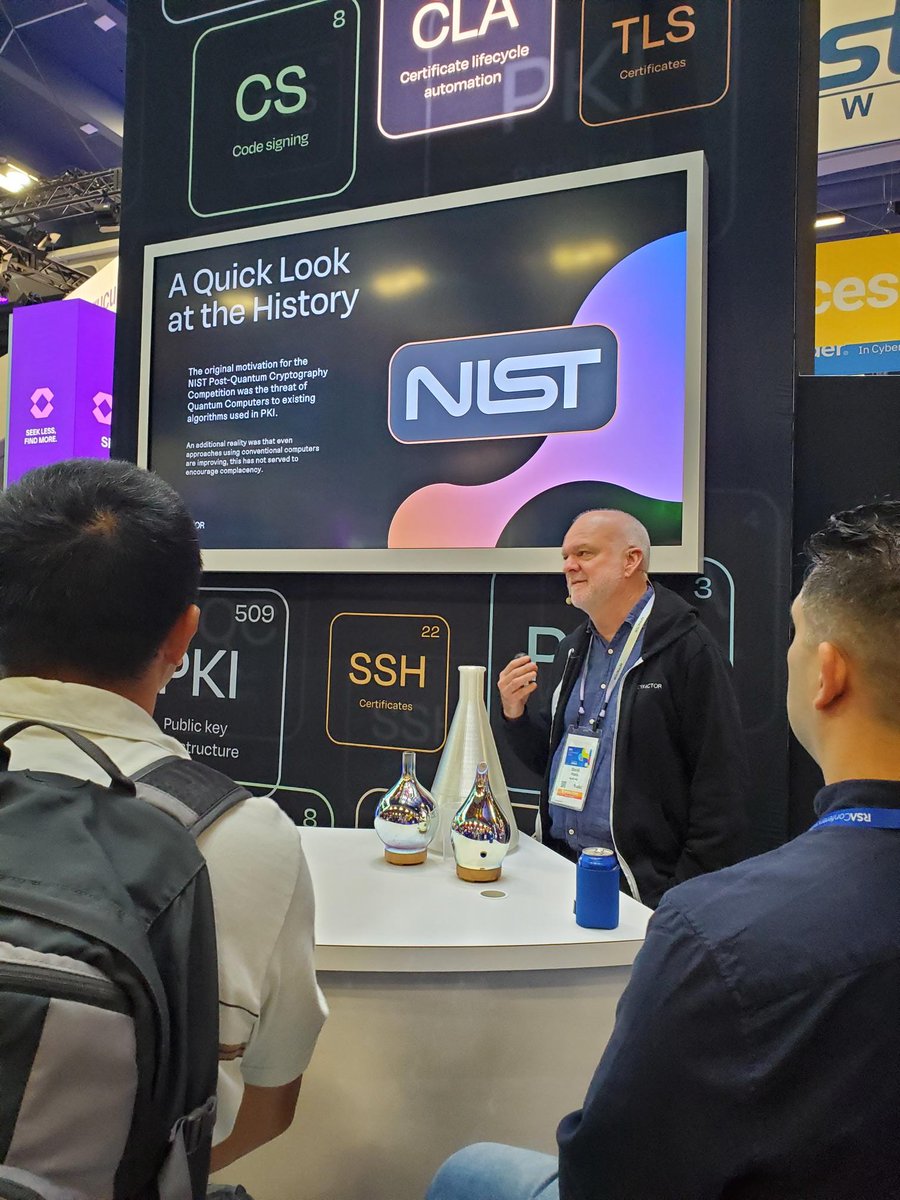 Class is in session: Keyfactor's 'professor of PQC,' David Hook, captivated the crowd at #RSAC2024 with his talk on the science of post-quantum crypto. Catch him again tomorrow at 12:30 pm PST in the Digital Trust Lab (#1049).