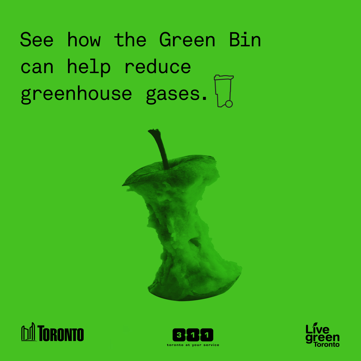 Did you know that putting food scraps in the Green Bin helps to create renewable natural gas? All food waste, whether fresh, frozen, dried, prepared, cooked or spoiled, can be placed in the Green Bin. For more info, visit: toronto.ca/greenbin