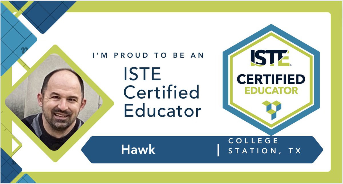 hawk_nathanA's tweet photo. Excited to be #ISTECert today. Can't wait for the new professional journey and contacts! https://t.co/ZSDsI5rSH1
