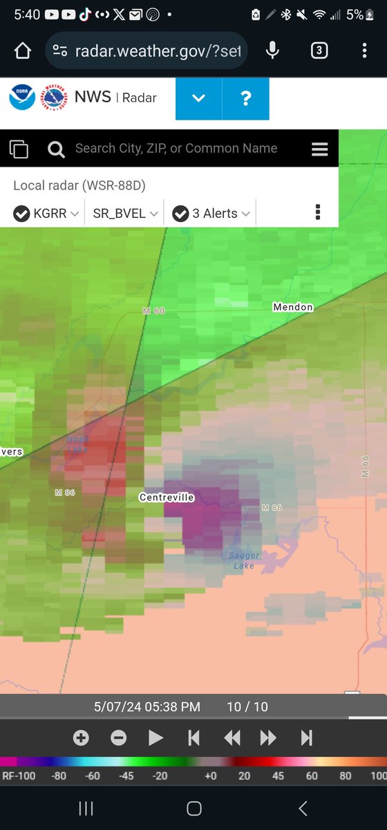 UNBELIEVABLY STRONG ROTATION OVER CENTREVILLE MI