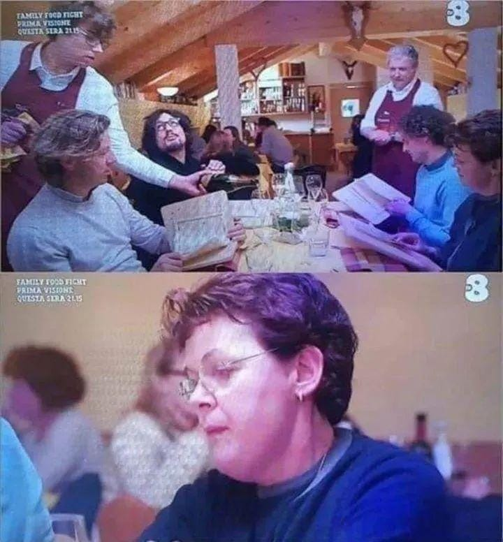 "non puoi sentire una foto"
la foto: