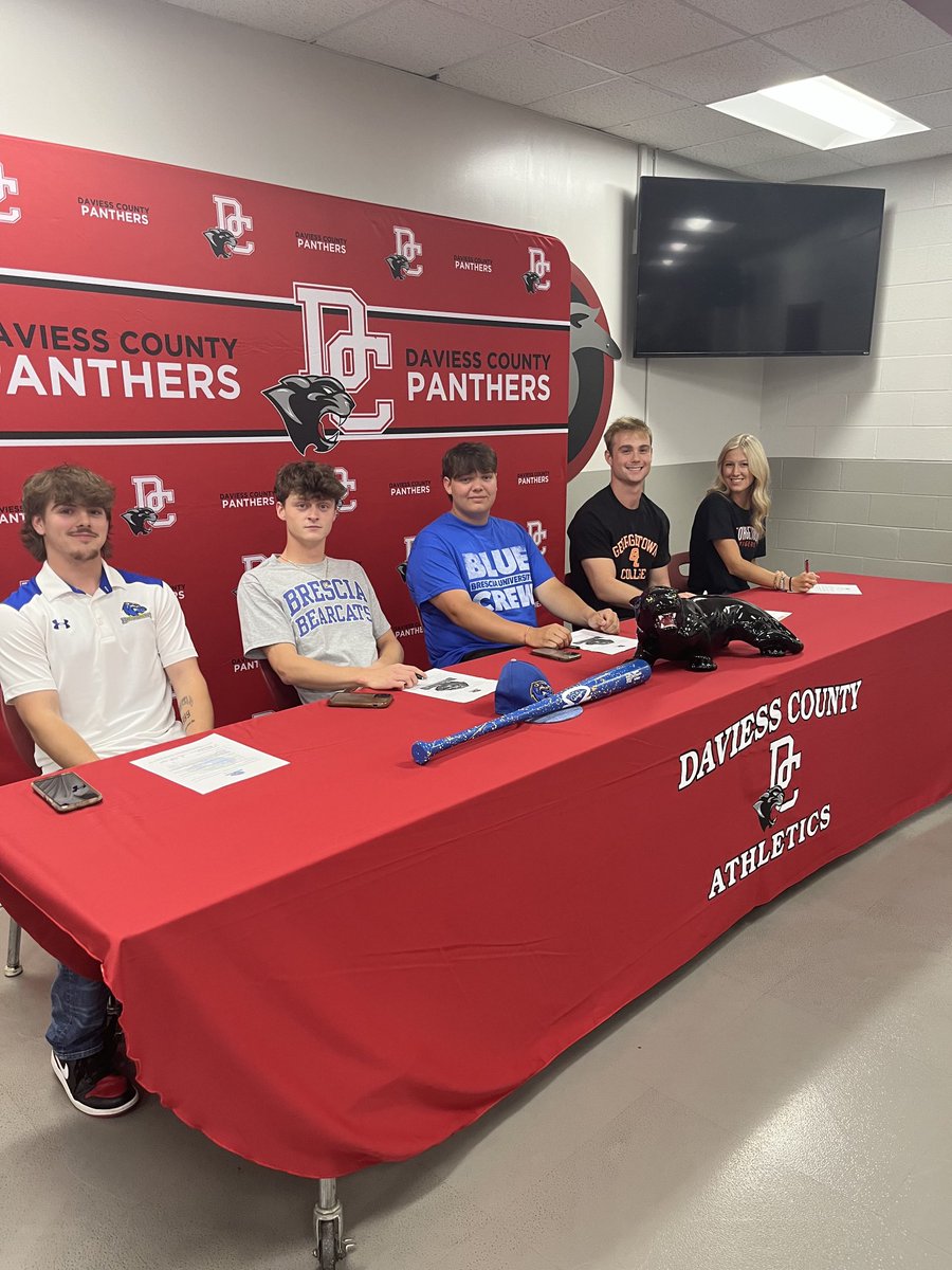 We Would Like To Congratulate These Awesome Young Athletes For Signing To Continue Their Academic And Athletic Careers At The Next Level. 

Gage Hagan—Brescia
Carter Nichols—Brescia
Brayden Wells—Brescia
Luke Floyd—Georgetown
Halley Mills—Georgetown

Congratulations!!!!