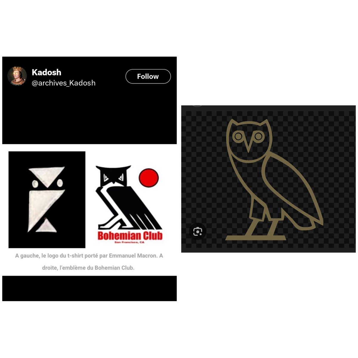 @StateDispatch The famous Owl within the elites club  🤔🤔👀👀
Bohemian club Owl & Drake ovo Owl ..... inspired much 👀...
Bohemian Grove club ...
40ft Owl stone owl in redwood forest 
A club for the wealthy 
A club for human sacrifice 
A yearly event 
A retristricted area 
#ElitesOwl
