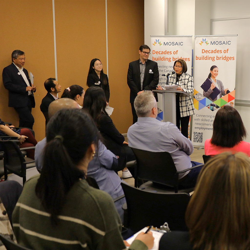 MOSAIC celebrated the milestones of WorkXP Program, funded by @ESDC_GC under Foreign Credential Recognition (FCR) program. This initiative has been making a real difference for immigrant professionals in Canada. Learn about the impact: mosaicbc.org/news/workxp-br….