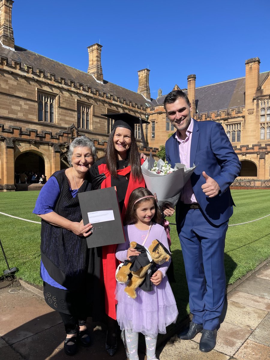 Congratulations Dr ⁦@ivana_kihas⁩ . Very proud supervisors Prof Mills A/Prof Barrett and me ⁦@TheMatilda_USyd⁩ .. congrats Alex MPH ... graduations a time to thank amazing supportive families #thankyoufamily. Wonderful ceremony ⁦@Sydney_Uni⁩ ..⁦@mscott⁩