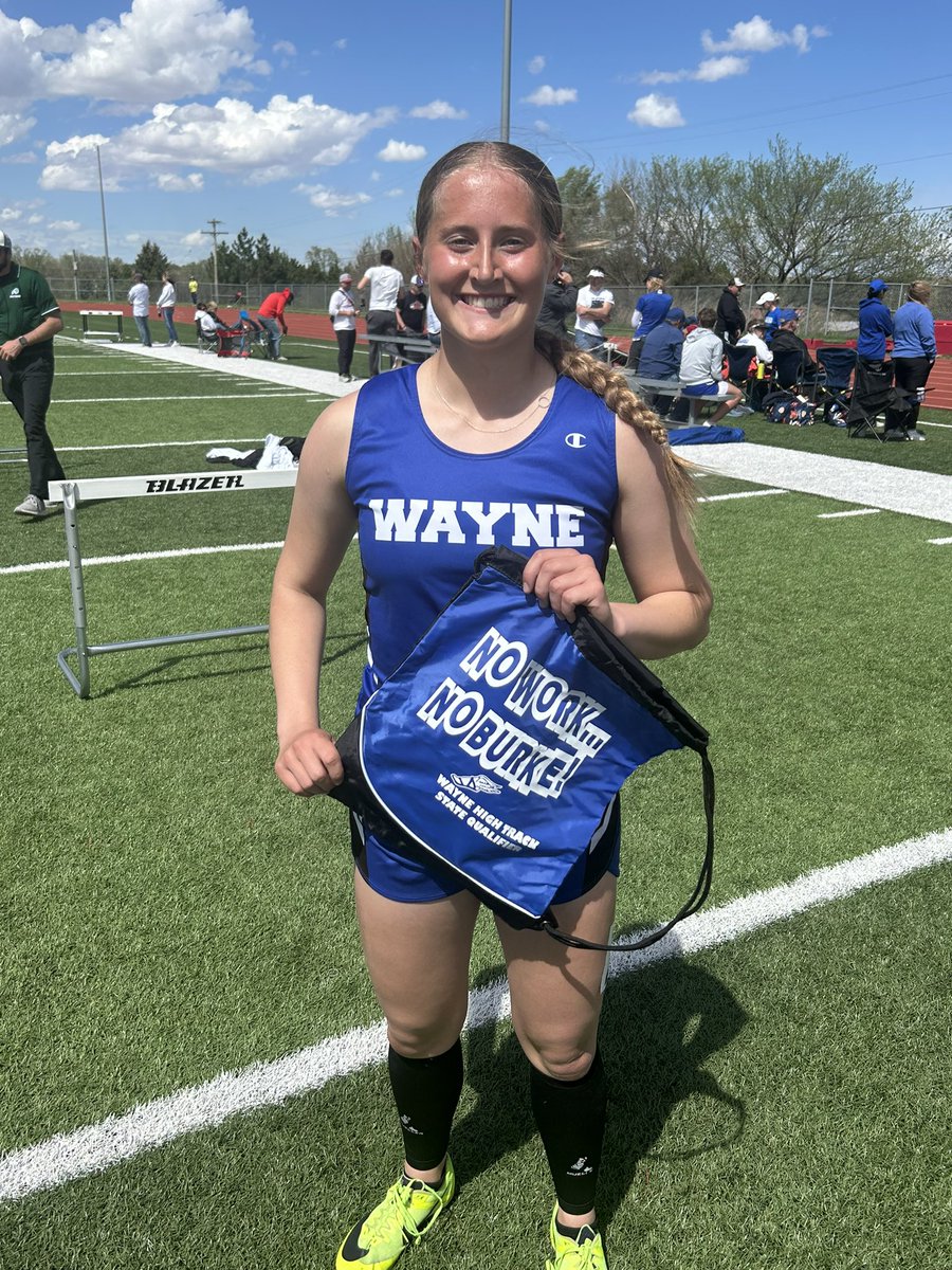Congratulations to Nyla Bolles for placing 3rd in the 400m. Dash and qualifying for the state track meet at Burke Stadium!!
#NoWorkNoBurke
#WeAreWayne
@WayneSchools