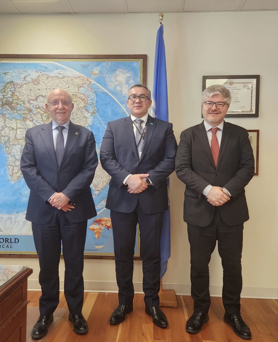 🔹Had a productive meeting with #ICAO Council President Mr. Salvatore Sciacchitano @SalvatoSciacchi and Secretary General Mr. Juan Carlos Salazar @JCS_ICAO after Working Session at @icao Headquarter in Montreal, Canada🇰🇿🤝🇨🇦