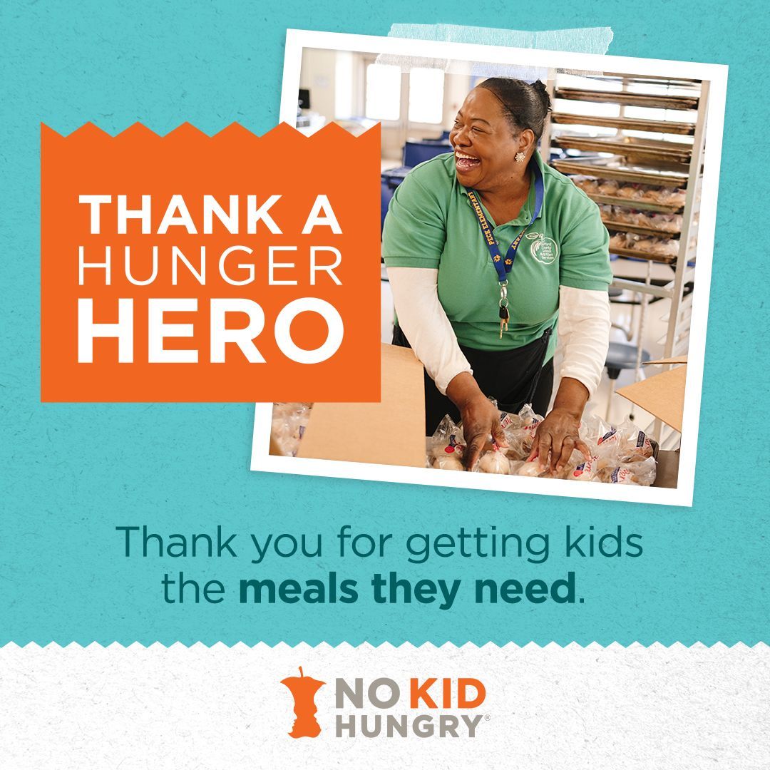 It’s #teacherappreciationweek and #nationalteacherday! Let's celebrate the amazing educators who keep our kids learning, and the role they play in helping kids get the nutritious meals they need so they can meet their full potential! #thankateacher @nokidhungry
