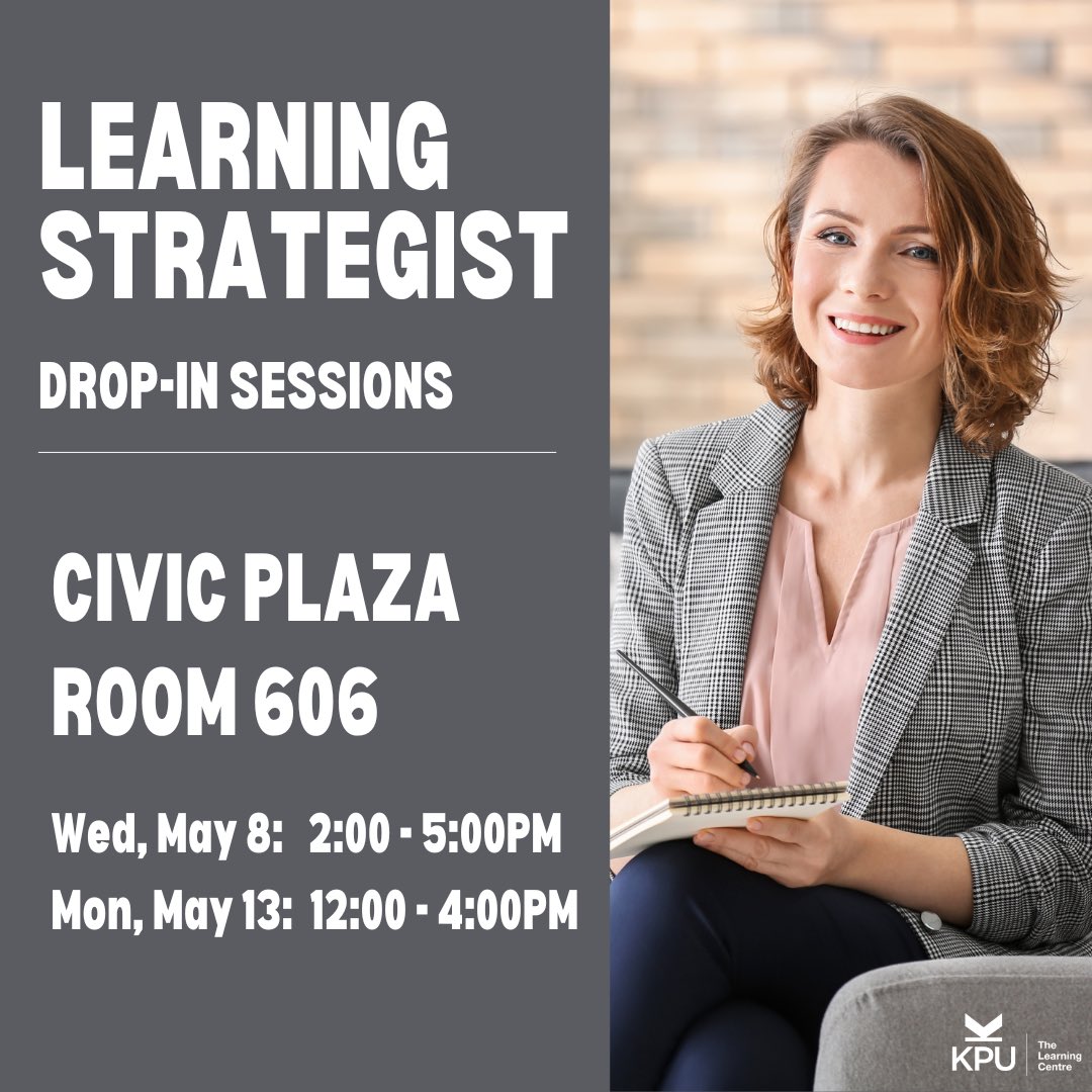 Are you a post-bacc student looking for individualized support?  Come meet our Learning Strategist at Civic Plaza! 
Learning Strategists can help you with goal setting, time management, reading effectively, studying for tests and exams, and developing writing strategies.