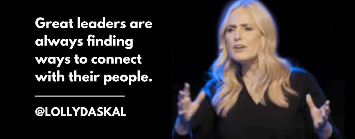 Great leaders are always finding ways to connect with their people. ~@LollyDaskal bit.ly/3AlMy0Y #Leadership #Management #TEDTALK #Tedx #Speaker