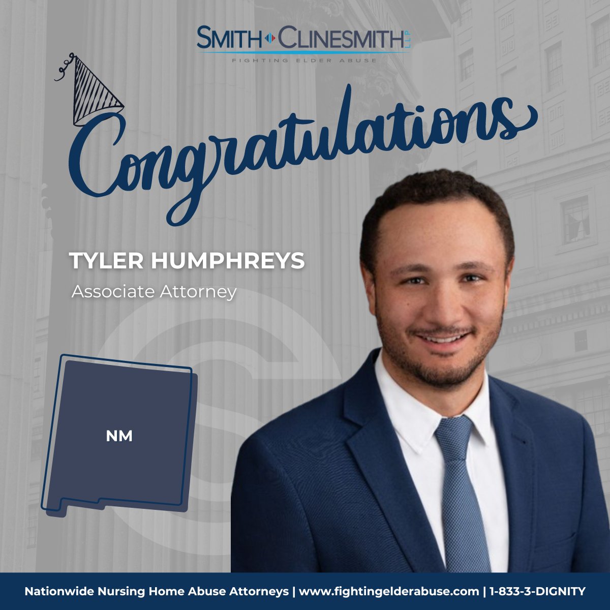Congrats to our associate attorney Tyler Humphreys for becoming licensed to practice law in New Mexico! 🎉⚖️ #TeamSmithClinesmith #RaisingtheBar #lawyer #newmexico