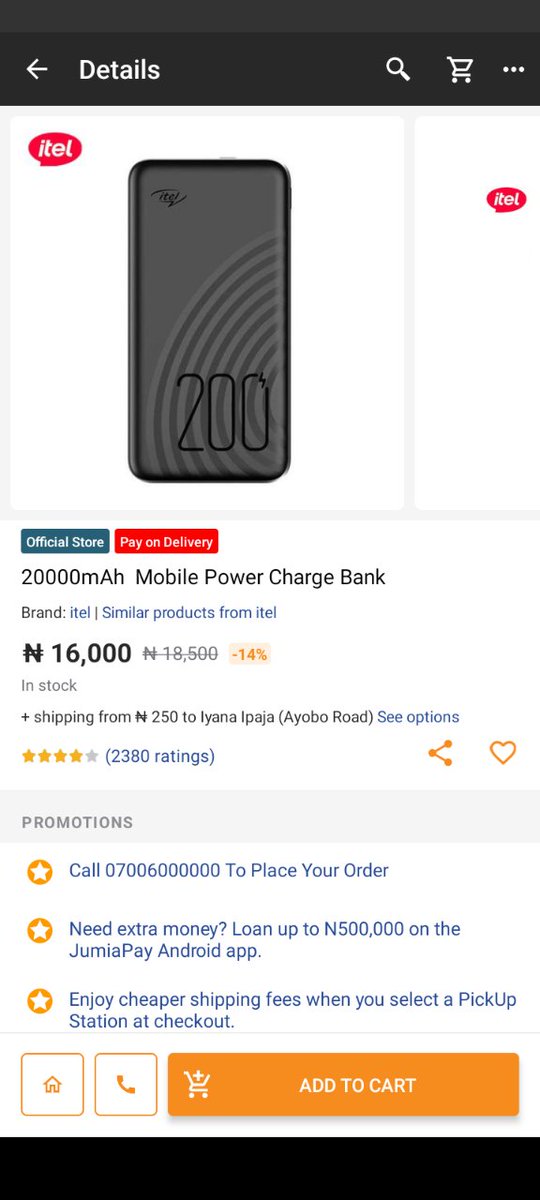 Looking for a good brand of powerbank?

Get yours on the Itel official store on Jumia at almost 50%(limited offers)
Click to order yours 👇👇
kol.jumia.com/s/nQpVzpe

#JumiaNigeria #Jumiakolprogram #itel #powerbank #bestbrand #MetGala #topdeals #AffiliateMarketing