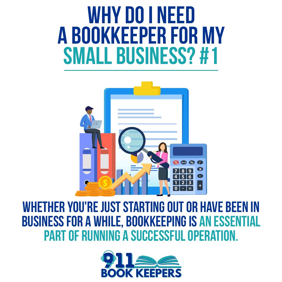 Running a small business? Here's why you need a bookkeeper: ✨ They help keep your finances in order, track expenses, manage invoices, and ensure accuracy for tax season. Focus on growing your biz while they handle the numbers!#SmallBusiness #BookkeepingBenefits#911bookkeepers
