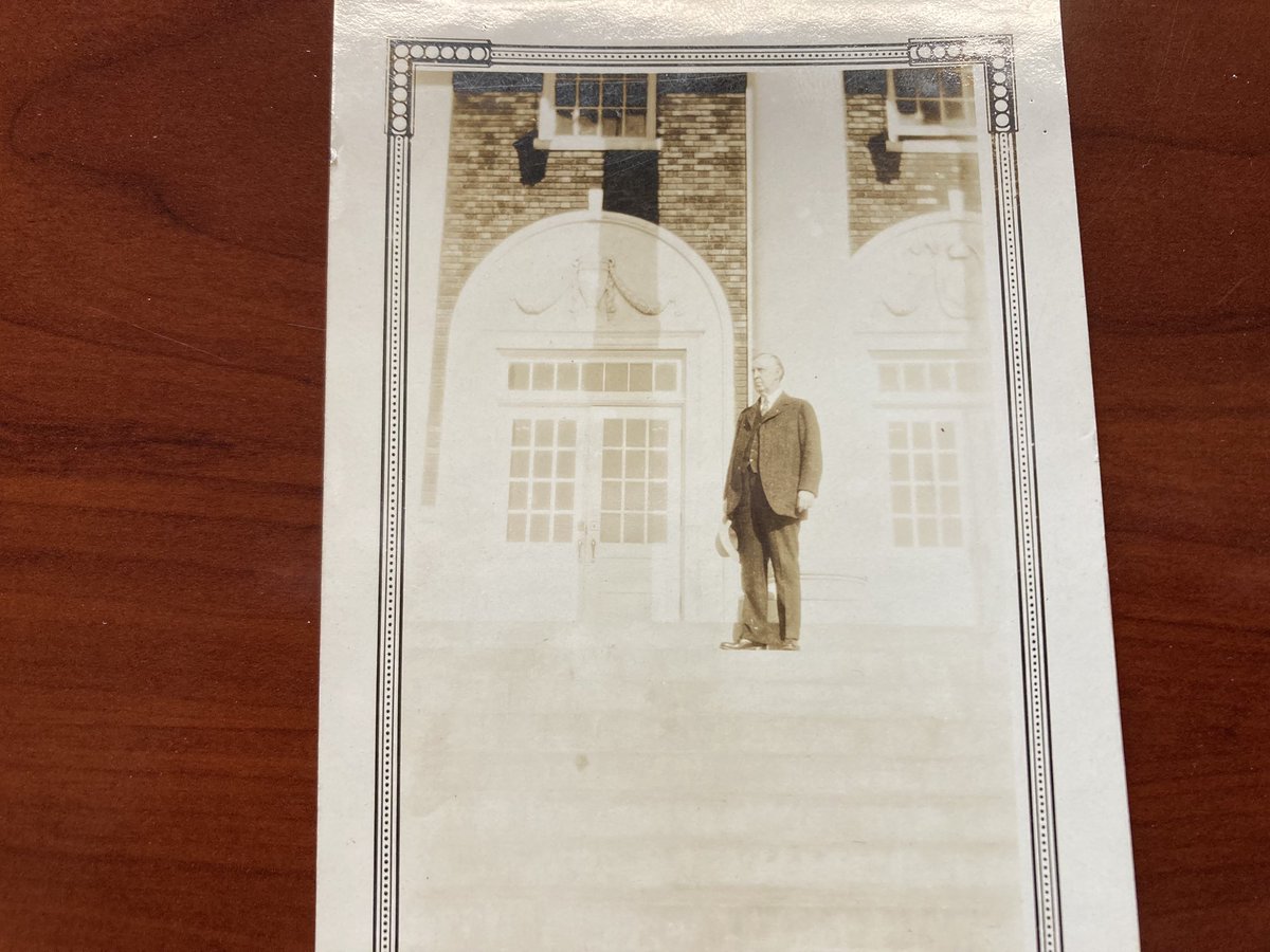 stouney_12's tweet photo. We received a treasure trove of photos mailed from the son of a @murraystateuniv student in the 1920’s. Photos include Lovett Auditorium, Quad, founder/President Rainey T. Wells, and a unique view from Wells Hall looking toward what appears to be a barn in the distance. Wow! https://t.co/OAlVYfFTH4
