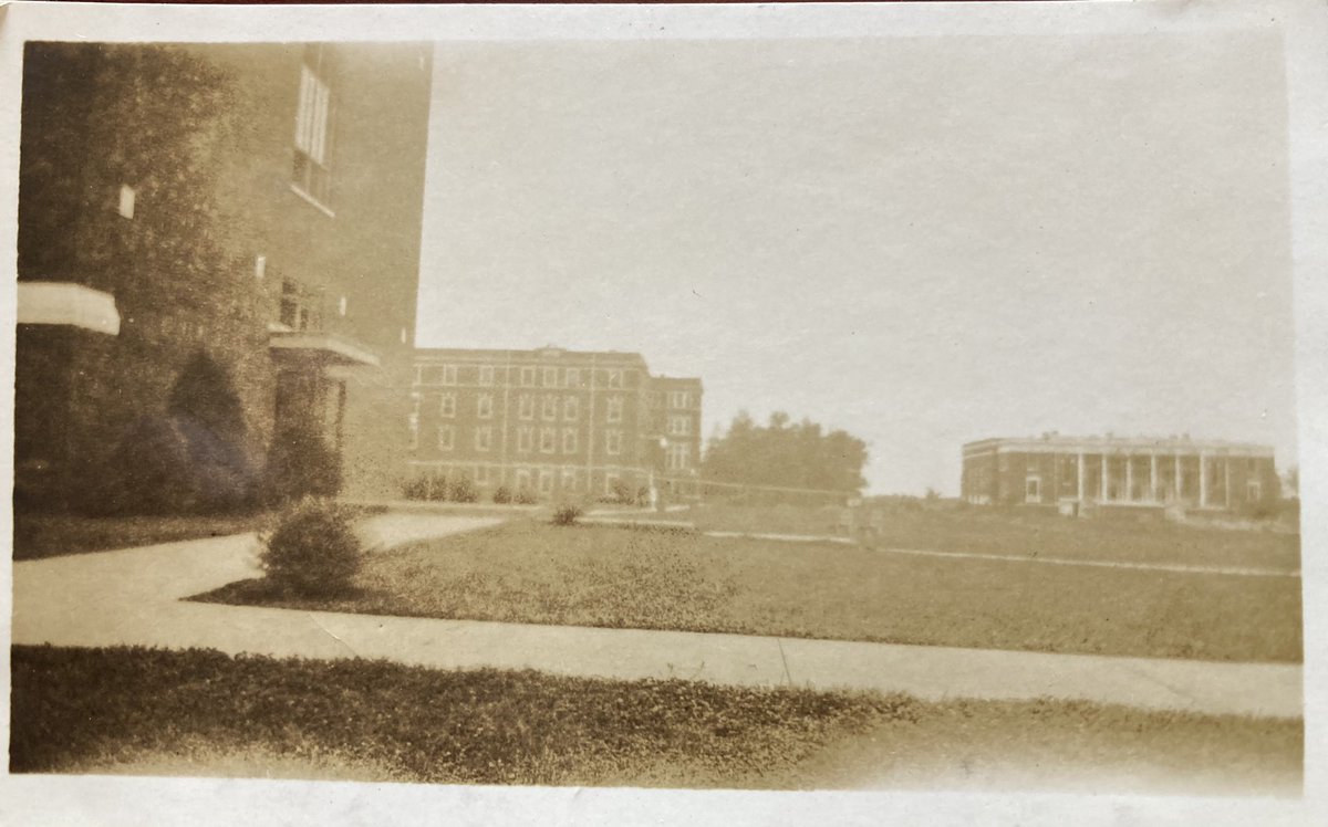 stouney_12's tweet photo. We received a treasure trove of photos mailed from the son of a @murraystateuniv student in the 1920’s. Photos include Lovett Auditorium, Quad, founder/President Rainey T. Wells, and a unique view from Wells Hall looking toward what appears to be a barn in the distance. Wow! https://t.co/OAlVYfFTH4