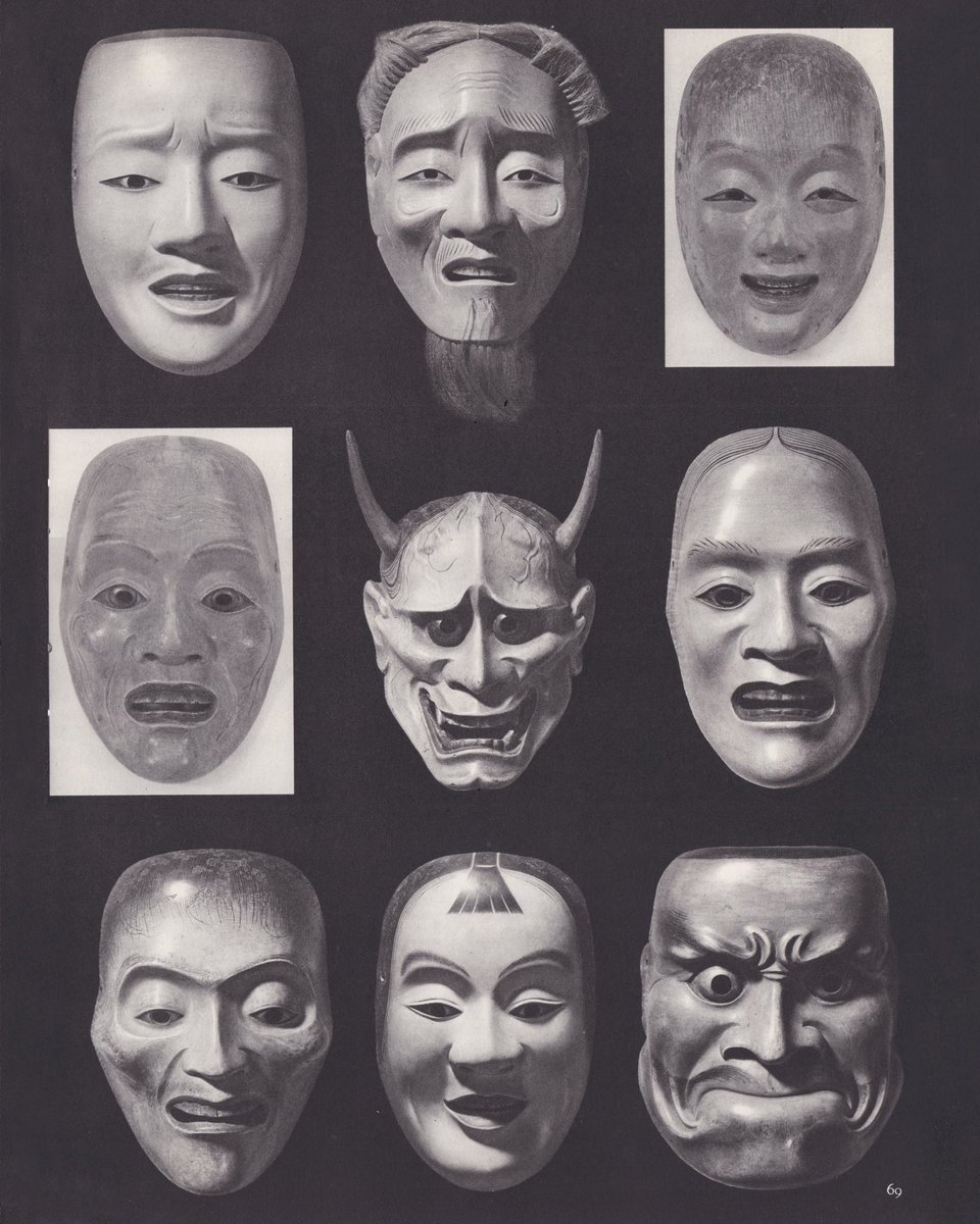 Noh masks 👺🤍🖤