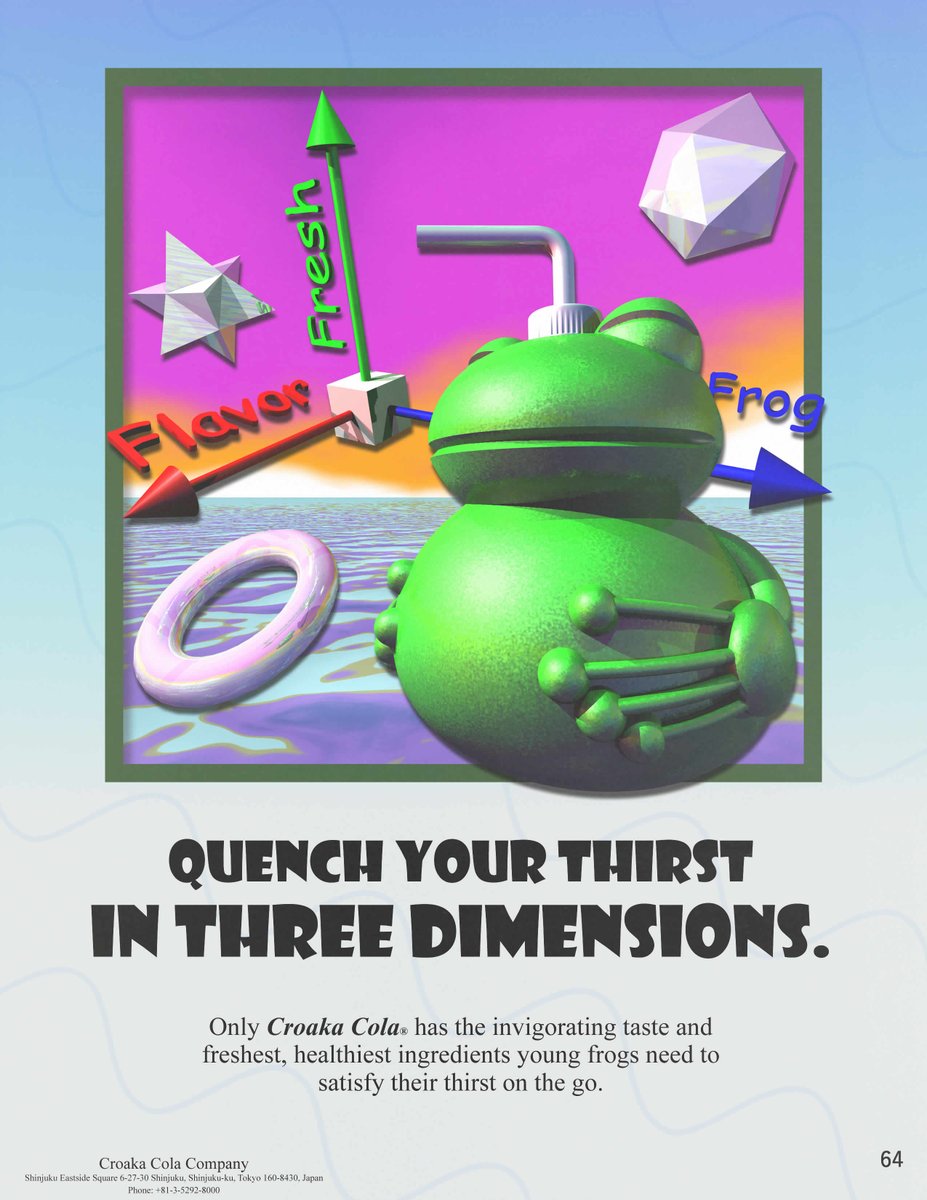 Had a silly idea for a faux magazine ad featuring my new model. It was a lot of fun to make!
#3dArt #SuperMario #SuperMarioRPG