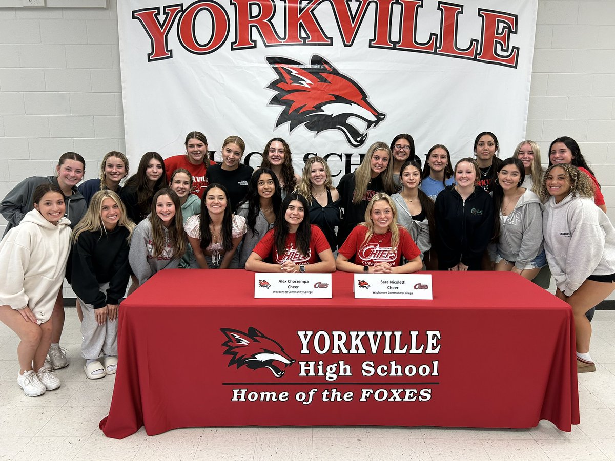 Yorkville Foxes (@yhsathletics115) on Twitter photo Congratulations to Sara Nicoletti on committing to cheer and attend school at <a href="/waubonsee/">Waubonsee Community College</a>! <a href="/yorkvillecheer/">Yorkville Cheer</a> Congratulations to Sara Nicoletti on committing to cheer and attend school at <a href="/waubonsee/">Waubonsee Community College</a>! <a href="/yorkvillecheer/">Yorkville Cheer</a>