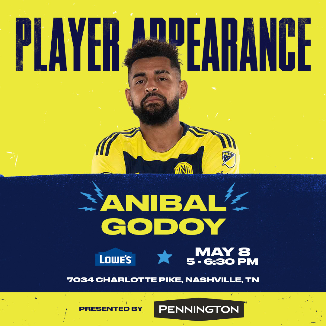 Get out and hang with Godoy ⚡️ Aníbal Godoy will be making an appearance at Lowe's tomorrow in Nashville tomorrow. @Pennington | #EveryoneN
