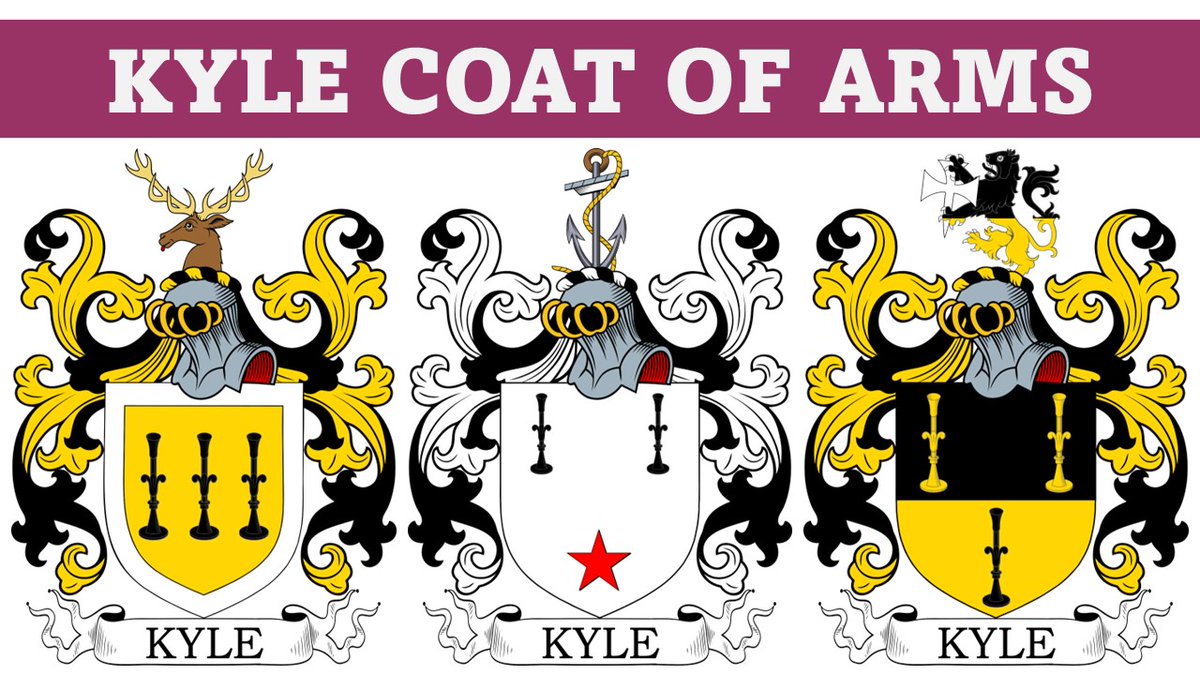 A video explaining the #KYLE coat of arms:
youtu.be/LcBYWZqzYvw?si…

#familycrest #heraldry #genealogy #familytree #familyhistory #surnamehistory #Middleages #Medieval #surnames #Lastnames #ancestry