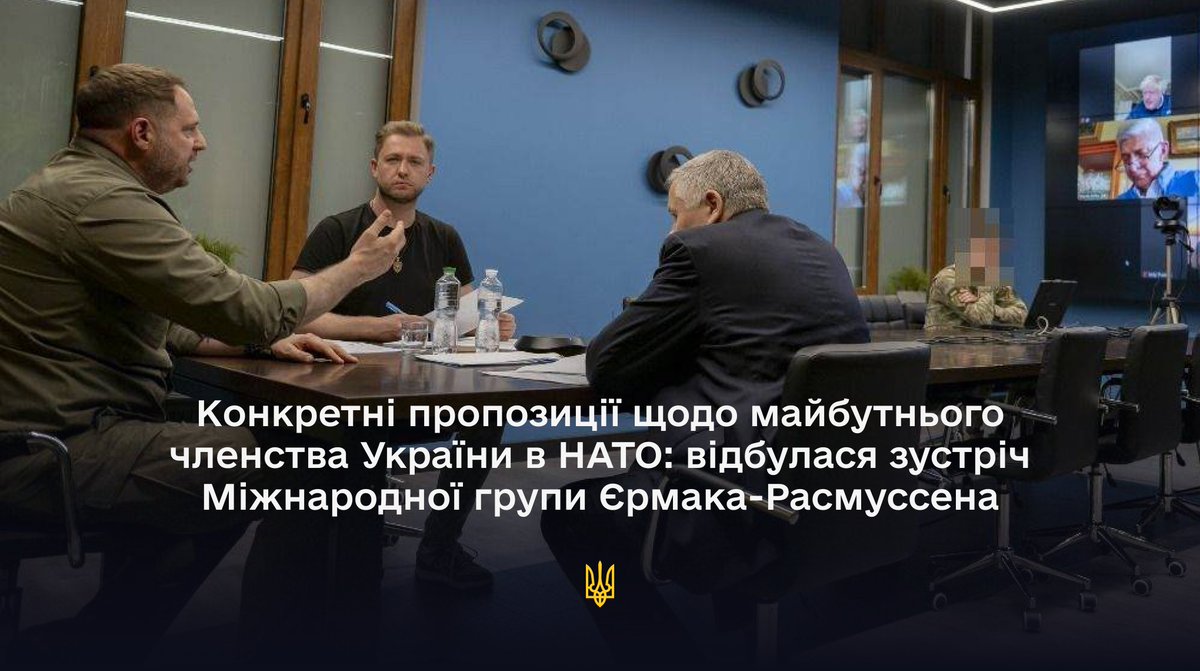 Керівник Офісу Президента Андрій Єрмак і Генеральний секретар НАТО у 2009–2014 роках Андерс Фог Расмуссен провели в онлайн-форматі чергову зустріч Міжнародної робочої групи з безпекових питань та євроатлантичної інтеграції України. Докладніше: bit.ly/3UwMyF5