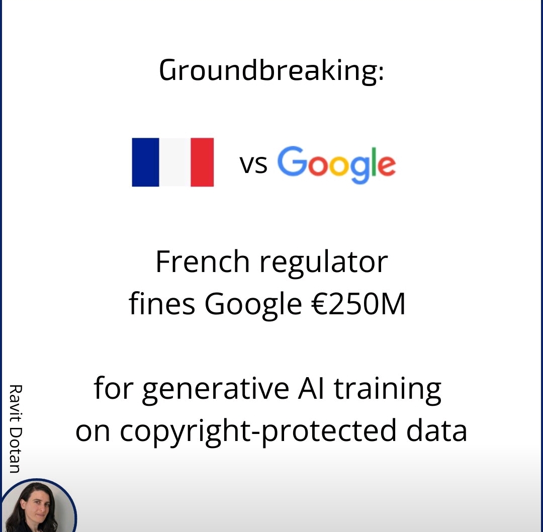 .@Google is the first company to lose a copyright case to how it trained its AI. 

🔥 It will not be the last. 

All Summarization Engines are created off of that theft. 

@Sama @OpenAI @Microsoft  better take note. 

linkedin.com/posts/ravit-do…