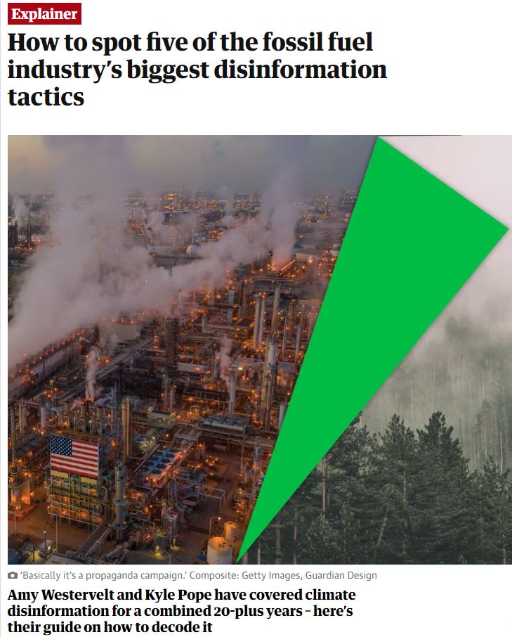 'Increasingly sophisticated & better-funded #disinformation is making #climate coverage trickier for the public to fully understand & trust. But telling the story & understanding it has never been more urgent to act in time to stave off worst of the climate crisis.'
#greenwash