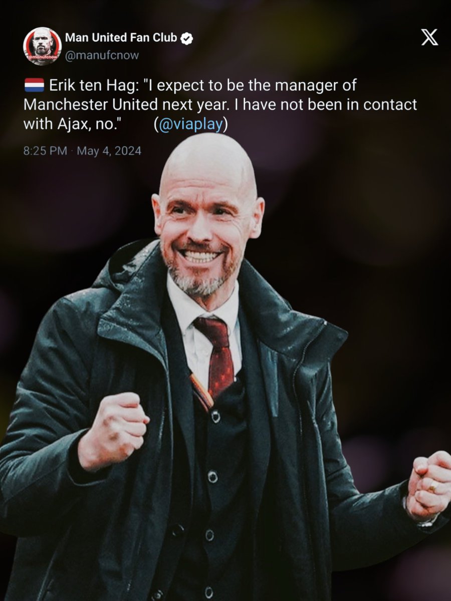 manufcnow's tweet image. #TenHagIn is trending! ❤️ &amp;amp; RT this post! Comment with support for EtH!