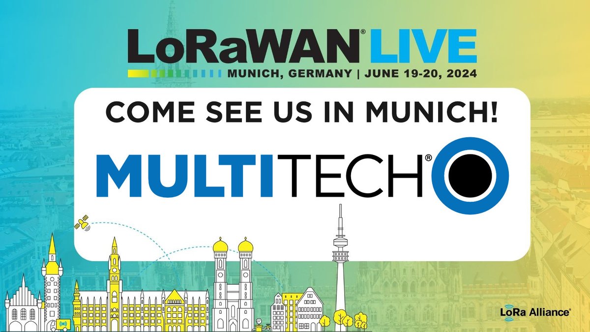 There’s still time to join us at #LoRaWANLive in Munich, Germany! Reserve your spot and register today using code LWL-HYPE10 to receive a 10% discount. We look forward to connecting with you in June. #MultiTech #LoRaAlliance