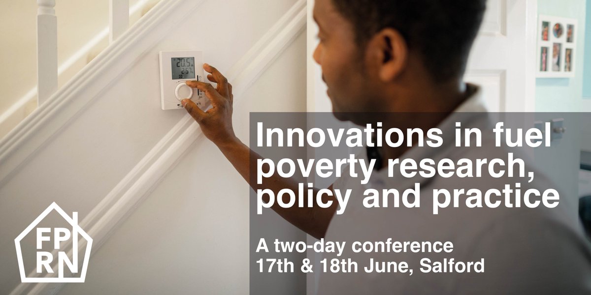 Join FPRN on 🗓️ 17th and 18th June in📍Salford for the latest on everything fuel and energy poverty. Tours of Energy House. Brand new research. Policy and activism. #energy #poverty #netzero #greatermanchester fuelpovertyresearch.net/events/event/i…