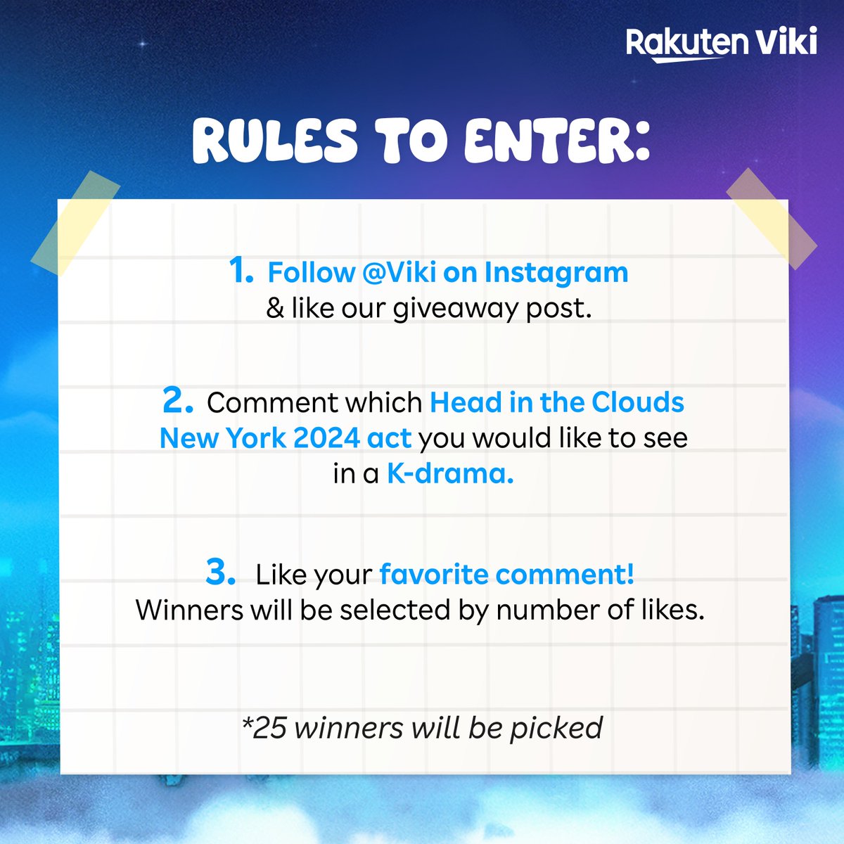 Join our giveaway on Instagram for a chance to win 2-day tickets to the Head in the Clouds Festival in NYC, May 11-12, with 88Rising! Follow the rules to enter. 
***The full terms and rules of the giveaway are available at watch.viki.com/hitcgiveaway
#88Rising #Viki #Headintheclouds