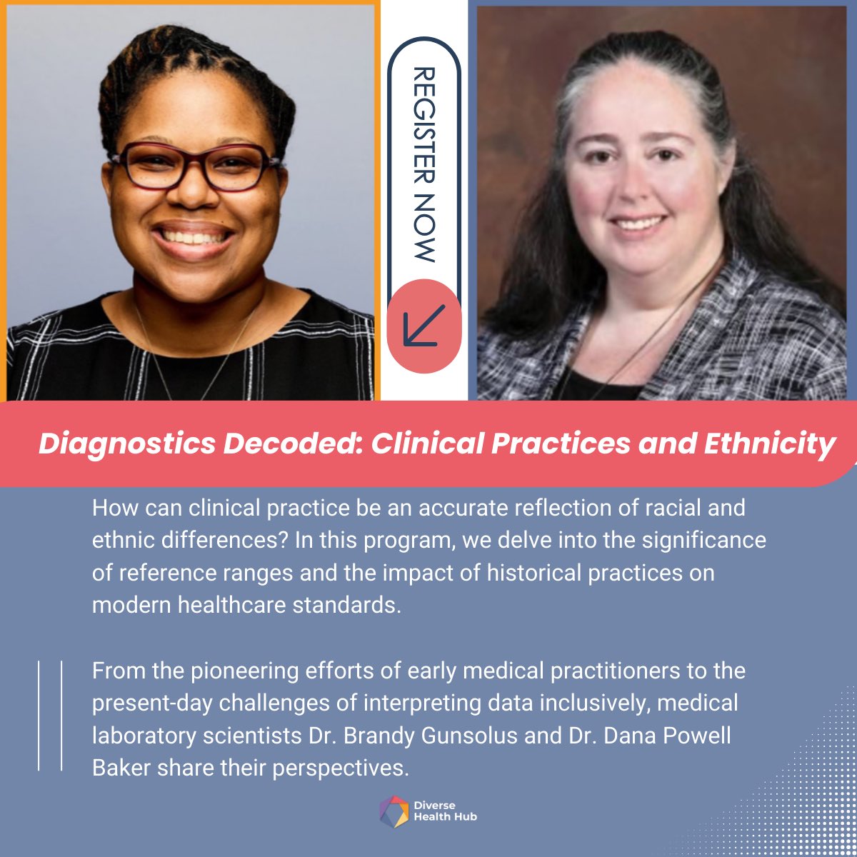 From the pioneering efforts of early medical practitioners to the present-day challenges of interpreting data inclusively, medical laboratory scientists Dr. Brandy Gunsolus @BnrdG and Dr. Dana Powell Baker @ThatLabChick share their perspectives. Register: bit.ly/44y1HdL