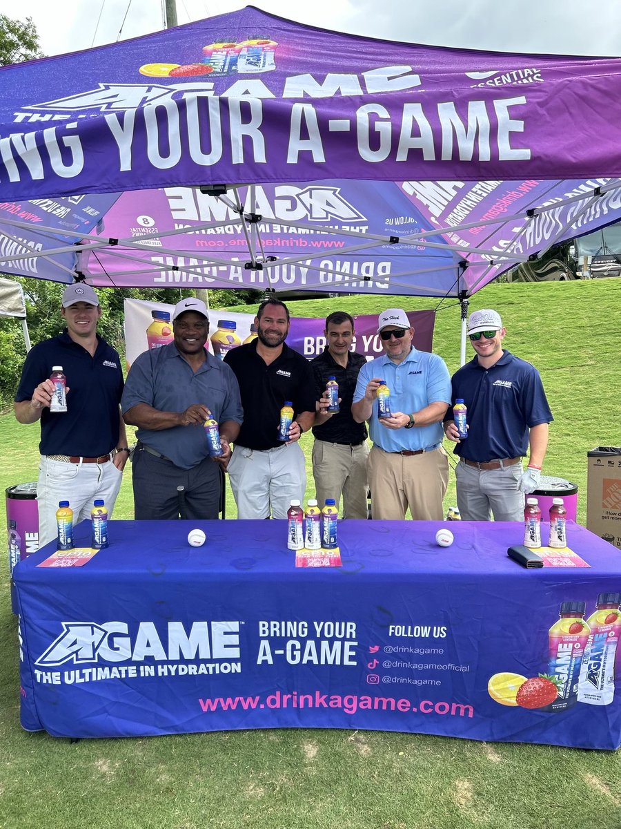 Name a better hydrated group, we’ll wait… Cheers to a successful round at the @Tracy_Lawrence Celebrity Golf Classic!⛳ #BringYourAGAME @BoJackson @JohnnyDamon @ClayCormier_10