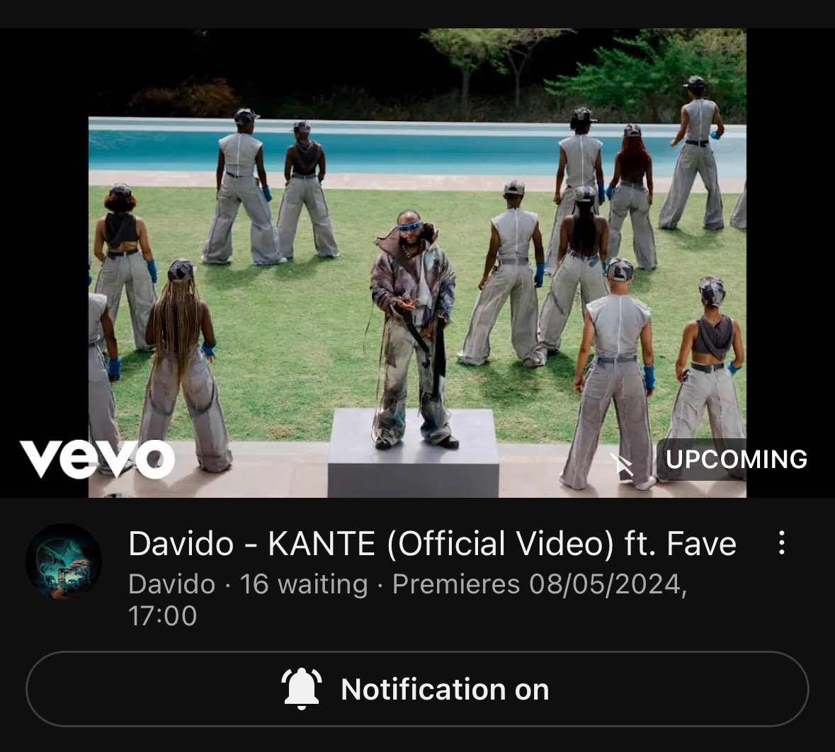 Davido - KANTE (Official Video) ft. Fave youtu.be/3bFPDfWReN0?si… via @YouTube Tomorrow 5pm Nigeria 🇳🇬/W.A.T ⏰🔔