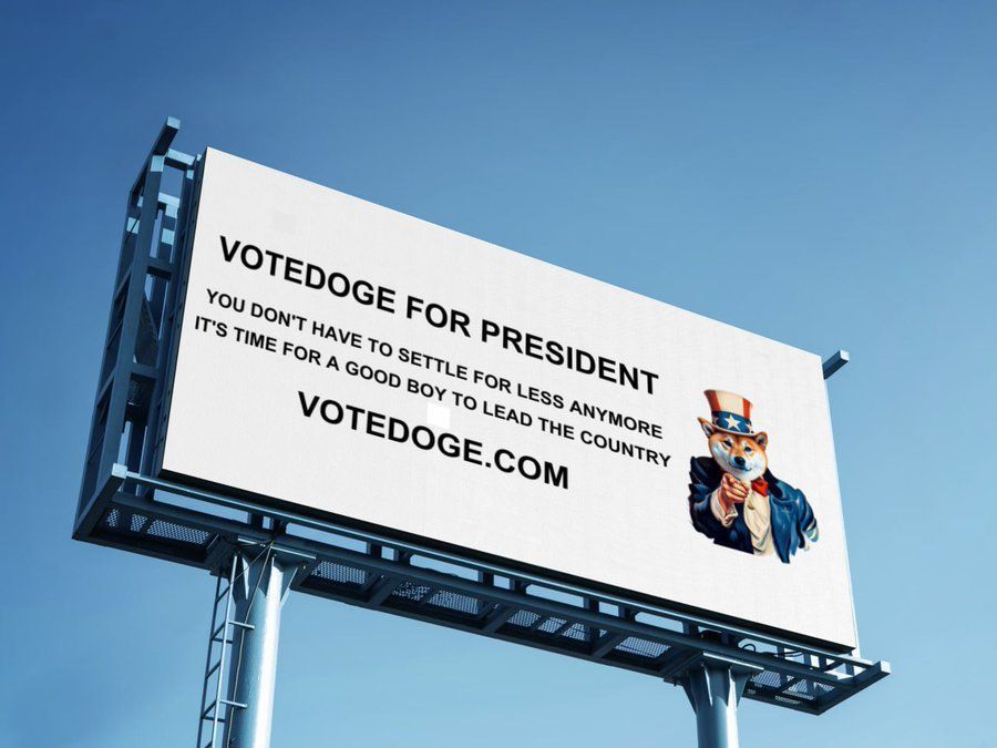 Exciting news! VoteDoge billboards are hitting LA & Miami this week! Keep your eyes peeled and cameras ready! 📸 #VoteDoge #miami #losangeles #memecoin