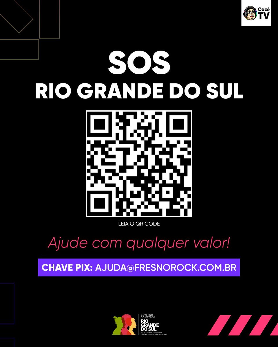 2 MILHÕES EM ARRECADAÇÕES!!!

A live SOS Rio Grande do Sul, que junta Podpah, Fresno, Seu Jorge, Emicida e vários artistas BRABOS já arrecadou mais de 2 MILHÕES em solidariedade às famílias afetadas na tragédia climática do Rio Grande do Sul! Vamos juntos! 👏