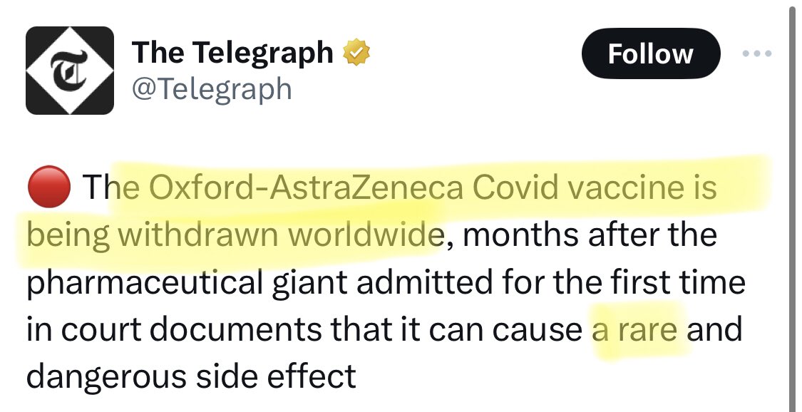 It’s not “rare” and it’s not just AstraZeneca. See quoted tweet below.