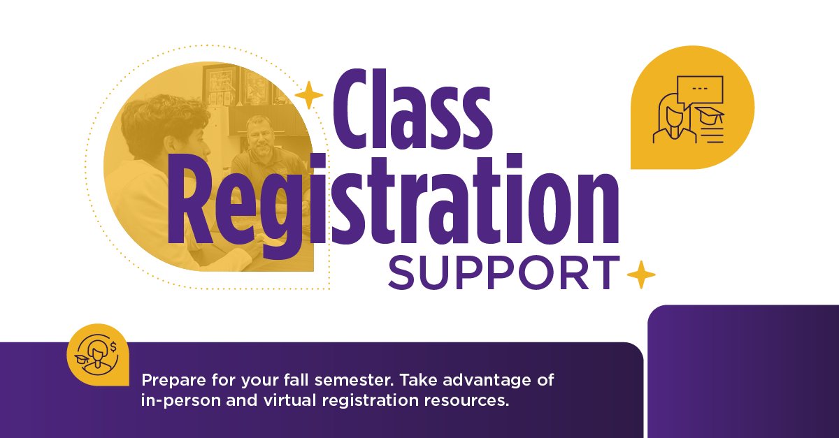 It’s time to get ready for the fall semester! 🍂 We’ve got all the opportunities for you to get the registration support you need during Registration Week from May 13-18. Check out austincc.edu/regsupport to find all the events!