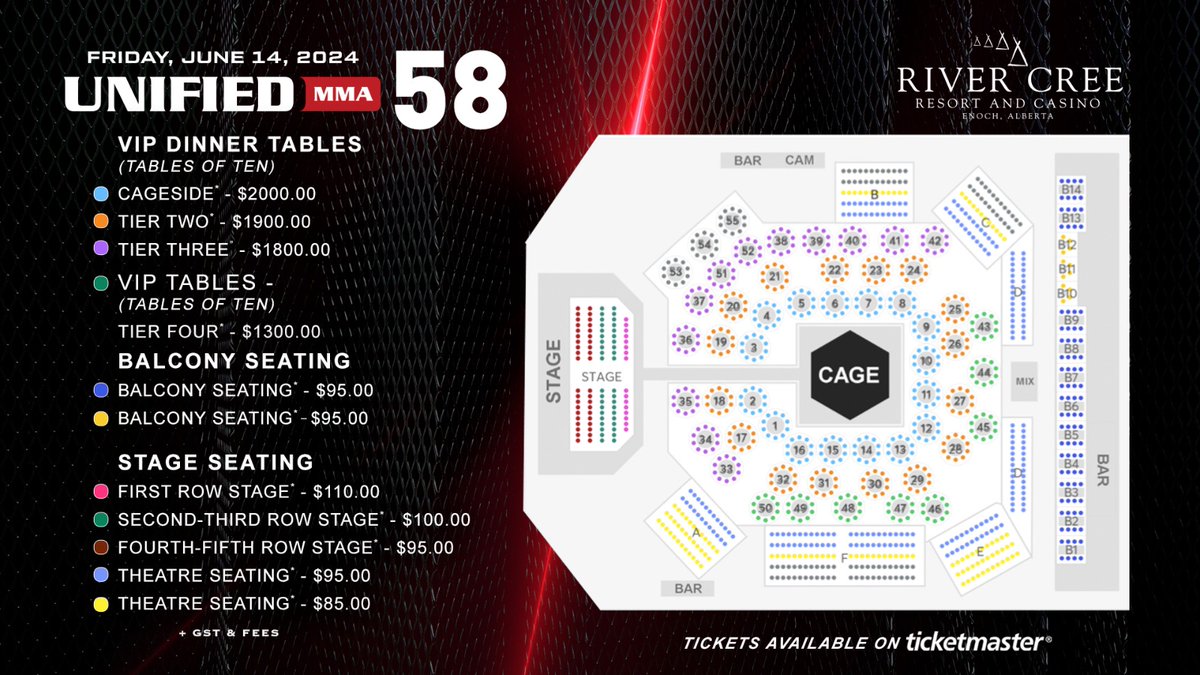 🚨 Tickets for #Unified58 at @RiverCreeCasino on June 14 go on sale Thursday at 10 am MST on @Ticketmaster 🎟️

🍁 #UnifiedNational 🍁
